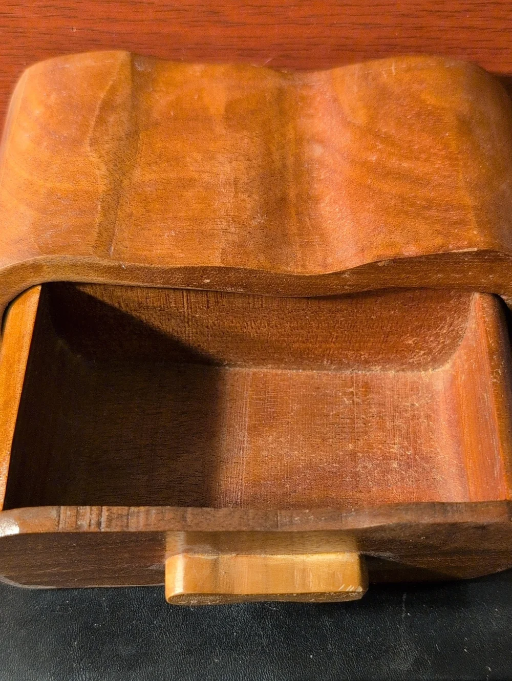 Handcrafted Wood Trinket Box With Drawer
